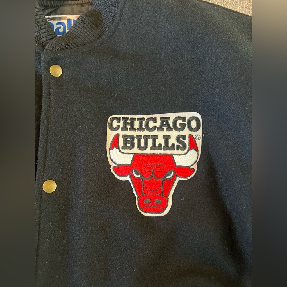 Vintage Chalk Line Chicago Bulls Leather & Wool Letterman Jacket - Picture 8 of 10